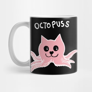 Octopuss (Cat Octopus) (White) Mug